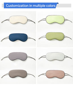 Masque pour les yeux en soie glacée double face jaune chaud et frais, ombrage au repos profond, pansement élastique réglable, adapté aux dormeurs latéraux - Product Image 5