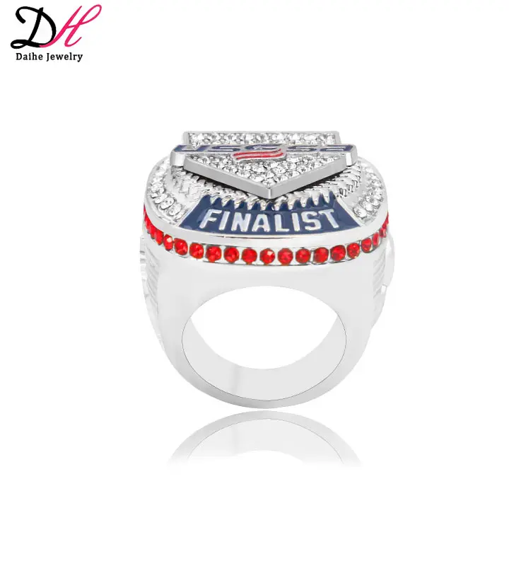 Custom Jewelry Men's Sports Baseball Football Red Sox Championship Ring With Diamonds