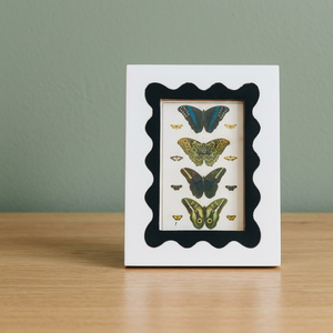 Rectangular Resin <b>Photo</b> <b>Frame</b> Vertical Tabletop Classic <b>Black</b> White Butterfly Design Home Decor Customized Picture <b>Frame</b> New - Product Image 1