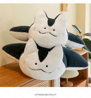 Vente en gros d'oreiller d'animal de mer coussin poupée de raie manta peluche peluche oreiller de couchage cadeau pour enfants