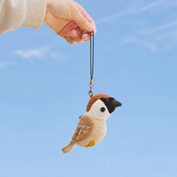 Fabricant OEM Vente en gros de porte-clés en peluche mignons en forme d'oiseaux, jouets en peluche personnalisés, jouets en peluche doux, animaux en peluche pour cadeaux d'enfants, pendentifs de sac
