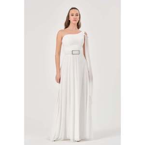 Chemise à manches longues pour femme DANS, couleur écru unie, coupe décontractée, pour les commandes en gros, lot multi-tailles 36-42 - Product Image 1