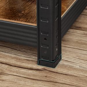 Étagères de <span class=keywords><strong>rangement</strong></span> en acier de 90 cm avec étagères en bois, unités de <span class=keywords><strong>rangement</strong></span>, étagères d'<span class=keywords><strong>angle</strong></span> scellées, piliers d'<span class=keywords><strong>angle</strong></span> renforcés, étagères empilables - Product Image 5