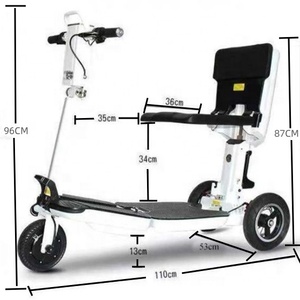 Manual Folding Elderly Suitable for the Disabled 3-Wheeled <b>Suitcase</b> Type Assistance Mobility Scooter ES01 Elderly Mobility Scoot - Product Image 3