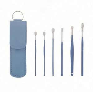6pcs/Set Bamboo Handheld Daily Use <b>Ear</b> Cleaner Set <b>Ear</b> Wax Remover Spiral Design Eco-Friendly Easy Earwax Removal - Product Image 6