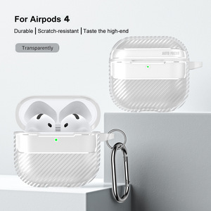 Estuche para Auriculares con Textura de Fibra de Carbono para <span class=keywords><strong>AirPods</strong></span> Pro <span class=keywords><strong>3</strong></span> 4 Pro 2, Funda para Auriculares con Nuevo Diseño - Product Image 4