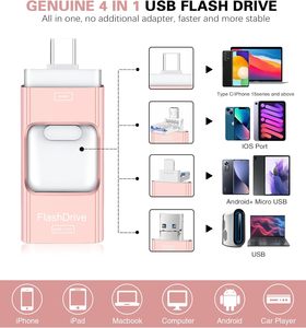 Gitra Newest 4 in 1 OTG USB Flash Drive 32GB to 256GB Capacities 3.0 TYPE C USB Memory Stick with Otg Features - Product Image 5