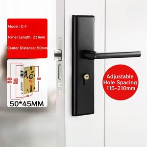 Maniglia per Porta dal Design Moderno con Serratura e Leva Privacy, Facile Installazione, Maniglia in Acciaio Inossidabile per Porta d'Ingresso - Product Image 3