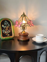 Lampe de table papillon moderne Éclairage d'ambiance en bois massif pour bureau d'étude, chevet chambre de fille et table de chevet décorative pour la maison