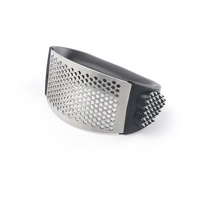 Hete Verkoop 304 Food Grade Roestvrij Staal 2-In-1 Keuken Gadget Knoflookpers & Vlees Chopper Voor Fruit En Groente