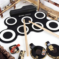 Kit de batterie électronique professionnel en silicone de haute qualité, ensemble de batterie électronique enroulable, instrument de musique