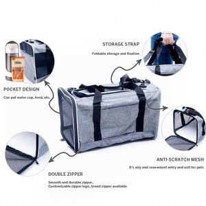 Custom Multifunction Portable Outdoor Foldable Breathable Pet Cat Dog Travel Knapsack Pet Bag - Product Image 5