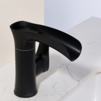 Robinet de lavabo cascade noir mat mitigeur de lavabo or robinet de salle de bain lavabo évier robinet moderne cascade robinet de bassin