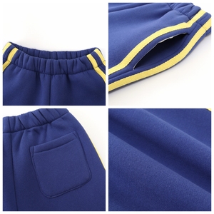 <span class=keywords><strong>Pantalon</strong></span> de survêtement personnalisé avec logo pour enfants, garçons et filles, à rayures latérales, coupe large, style streetwear rétro décontracté, en molleton, pour adolescents - Product Image 3