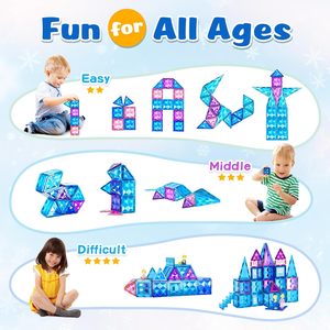 Meilleures ventes : 63 pièces de blocs de construction magnétiques 3D en forme de château de conte de fées, en plastique, pour enfants, OEM ASTM CPC EN71 CE Sets - Product Image 4