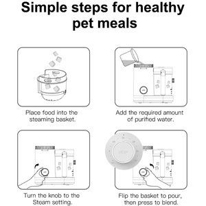 Evcil Hayvanlar İçin Taze Mama Hazırlama Makinesi: Sebzeler, Meyveler ve Taze Etler için Hepsi Bir Arada Buharlı Pişirme ve Pişirme Makinesi - Product Image 6