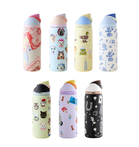 Bouteille d'eau isotherme sport 24 oz avec logo personnalisé, en acier inoxydable 304 à double paroi sous vide, avec couvercle rabattable et poignée - Product Image 6