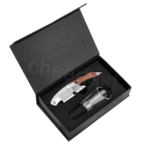 Poignée en bois de haute qualité avec pointe argentée ouvre-vin pour outils de Bar Double tête en acier ouvre-vin en bois de rose <span class=keywords><strong>tire</strong></span>-<span class=keywords><strong>bouchon</strong></span> - Product Image 6