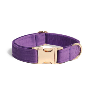 Collares de Lujo para Perros, Ajustables, de Terciopelo Premium, con Hebilla de Zinc Grande y Pequeña, Accesorios para Mascotas, Logotipo Personalizado, Venta al Por Mayor - Product Image 2