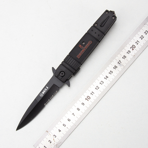 Coltello Pieghevole <span class=keywords><strong>da</strong></span> Sopravvivenza con Manico in ABS e Lama in Acciaio Inox, Coltello Tascabile Tattico per Autodifesa e Caccia - Product Image 2