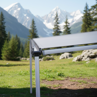 Auvent de toit de véhicule tout-terrain 4x4 en tissu ripstop, auvent latéral rétractable avec poteaux renforcés pour SUV, Jeep, camping