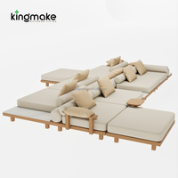 Canapé modulaire moderne de loisirs, chaise longue imperméable, ensemble de canapés pour hôtel, patio, jardin, ensemble de meubles de jardin pour cour extérieure