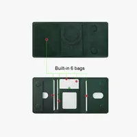 Portefeuille de voyage magnétique triple pli en cuir PU pour homme, idéal pour les affaires, les voyages, les cadeaux, avec compartiment antivol pour espèces et organisateur ouvert