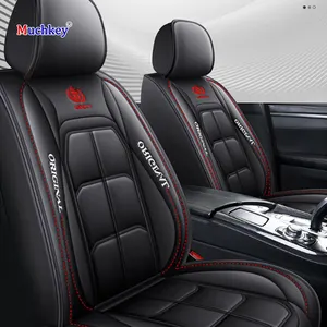 Muchkey Car Seat Covers Universal Car Interior Accessories Decoration Leather Sport Car Seat Cover Full Seat Cover Cushion