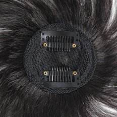 Riparazione parziale dei capelli umani con la copertura superiore nera - Product Image 1