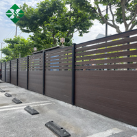Clôture en composite bois-plastique (WPC) économique, résistante aux UV, avec poteaux en alliage d'aluminium, clôture d'intimité 6x6 pieds pour extérieur