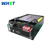 Smart BMS LCD 48V 51.2V 50AH 100AH 150Ah 200AH penyimpanan tenaga surya rumah Lithium Lifepo4 rak Server baterai terpasang