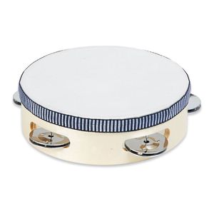 Montessori Tambourin in legno 4 pollici campana palmare tamburello stampato musicale per <span class=keywords><strong>matrimonio</strong></span> giocattoli per bambini ragazzi ragazze