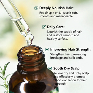 Aceite orgánico para el crecimiento del cabello, suero natural para prevención de la pérdida de cabello, aceite esencial de menta y Romero al por mayor para el cabello y el cuero cabelludo - Product Image 3