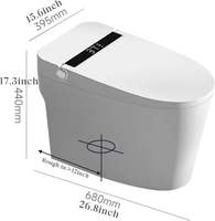 Vente en gros de toilettes intelligentes monobloc avec chasse automatique et bidet électrique pour la construction d'hôtels de luxe