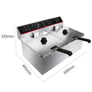 18 + 18lタンクツインタンク電気ディープフライヤー大容量20l-22lオイル容量単相フライヤー - Product Image 2