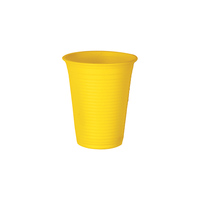 Gobelets en bioplastique biodégradable et compostable 200 mL, jaunes, 50 pièces/paquet