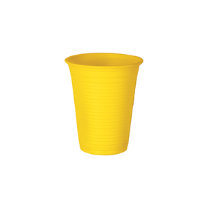 Vasos biodegradables y compostables de bioplástico de 200 ml, amarillos, 50 unidades/paquete - Product Image 1