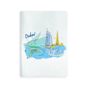 Hard Soft Cover PU Leather Notebook Customized Journals Qatar 2024 Asian Cup Souvenirs Gifts Set Luxury Business Gifts A5 Size