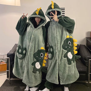 Pijamas <span class=keywords><strong>de</strong></span> Invierno <span class=keywords><strong>para</strong></span> Parejas, Lindos Pijamas <span class=keywords><strong>de</strong></span> <span class=keywords><strong>Dinosaurio</strong></span> <span class=keywords><strong>de</strong></span> Dibujos Animados, Camisón Largo, Conjunto <span class=keywords><strong>de</strong></span> Dos Piezas <span class=keywords><strong>para</strong></span> <span class=keywords><strong>Hombre</strong></span> y Mujer, Conjuntos <span class=keywords><strong>de</strong></span> Pijamas <span class=keywords><strong>de</strong></span> Talla Grande - Product Image 1