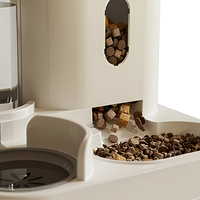 Distributeur automatique de nourriture pour chat 2-en-1 avec distributeur d'eau et gamelle à gravité pour chats d'intérieur - Yilin Pet