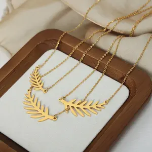 Personalizzato 18K Pvd placcato oro Hawaii collana ciondolo gioielli in acciaio inox piante girocollo collana per le donne