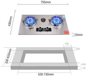 Cuisinière à <span class=keywords><strong>gaz</strong></span> moderne à <span class=keywords><strong>2</strong></span> brûleurs en acier inoxydable, cuisinière à <span class=keywords><strong>gaz</strong></span> de table portable, brûleurs à <span class=keywords><strong>gaz</strong></span> pour le <span class=keywords><strong>camping</strong></span> en plein air, pique-nique - Product Image 4