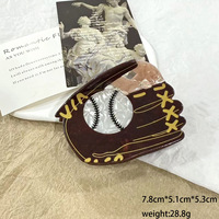 Pince à cheveux Yuxi personnalisable en forme de gant de baseball, pince à griffes de style sportif, créative et originale, au design unique et tendance