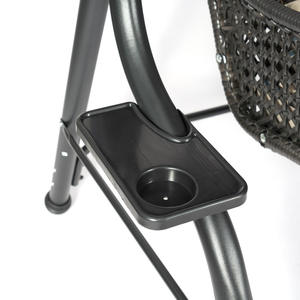 Modern 3-Seat Outdoor Furniture Patio Swing Adjustable Awning Rattan <strong>Hanging</strong> Swing <strong>Bed</strong> for Courtyard Park 600 D Fabric Cloth - Product Image 6