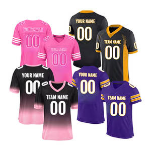 快速定制您的品牌廉价升华渐变缝制/印刷标志男女青年美式足球服 - Product Image 1