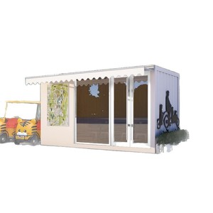 Outdoor Steel Container <b>Shop</b> Module For Commercial Use Mobile Tea House <b>Small</b> Store - Product Image 1