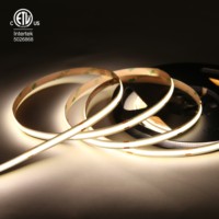 Raymates Dimmbare 480LEDs/m Flexible COB LED-Lichtleiste 24V 12V Energiesparend Weich Biegbar Gleichmäßige Beleuchtung Einfach zu Installieren
