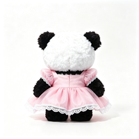 Peluche Panda Adorable et Moelleuse avec Robe en Dentelle, Animal en Peluche Doux, Souvenir, Poupée en Peluche, Cadeau Parfait, Mignonne Peluche Panda