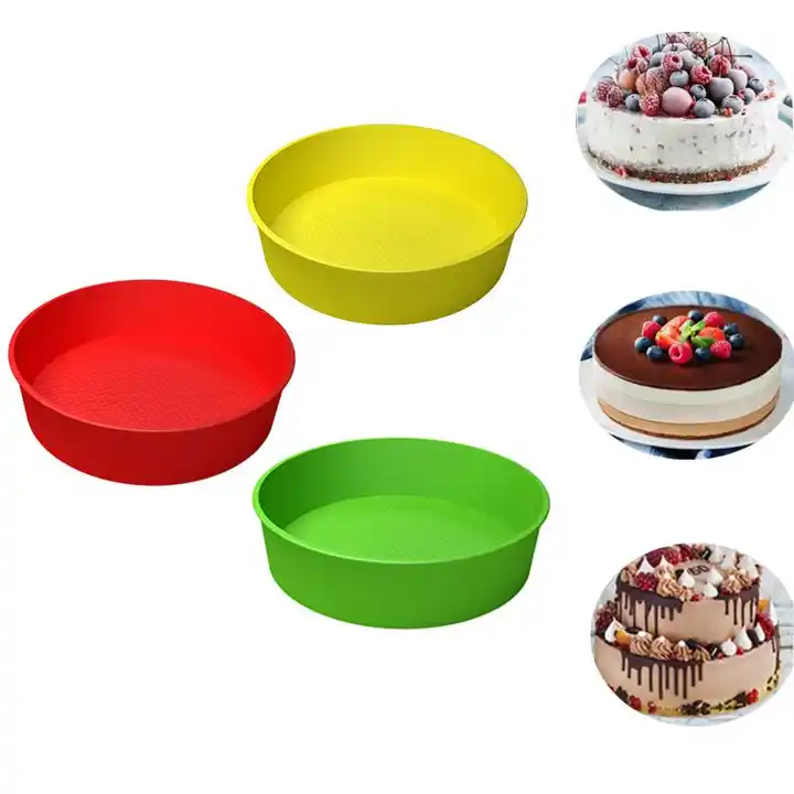 Moldes Para Pastel Cake Pan Round 8-Inches Silicone Cake Mold For