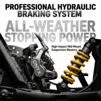 Moto tout-terrain électrique 60V 4000W haute puissance avec suspension intégrale et frein hydraulique pour adultes et jeunes